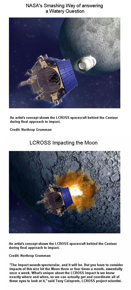 LCROSS Impacting the Moon LCROSS Impacting the Moon
