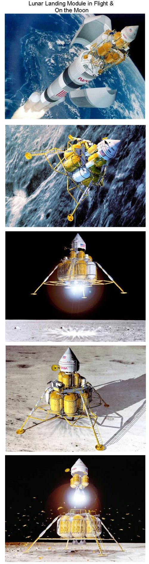 Fig 8 Lunar Lander in Flight & On the Moon Fig 8 Lunar Lander in Flight & On the Moon