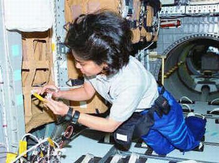 Fig 10 Kalpana in Spacehab Fig 10 Kalpana in Spacehab