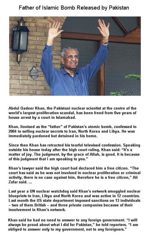 Fig 1C House Arrest & Release of A Q Khan