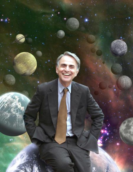 Carl Sagan with Planets