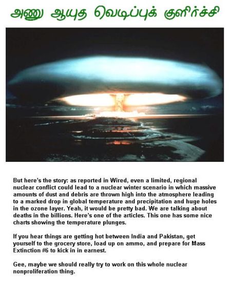 Fig 1 Atomic Weapons War Produce Nuclear Winter
