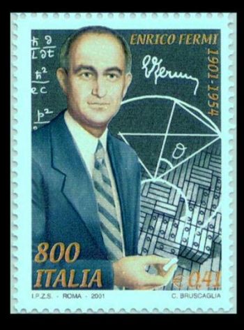 First Picture Italian Stamp of Fermi