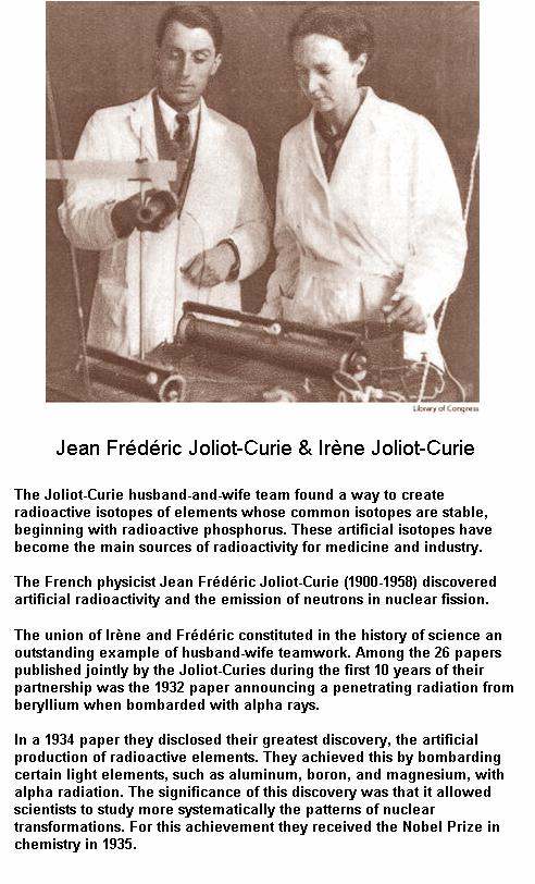 Fig 1A Joliot & Irene Curie Team