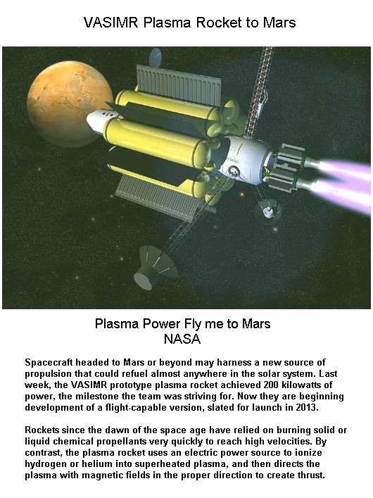 Fig 1A VASIMR Rocket to Mars