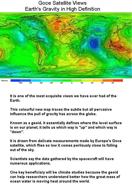 Fig 1 Gravity HD Map by GOCE