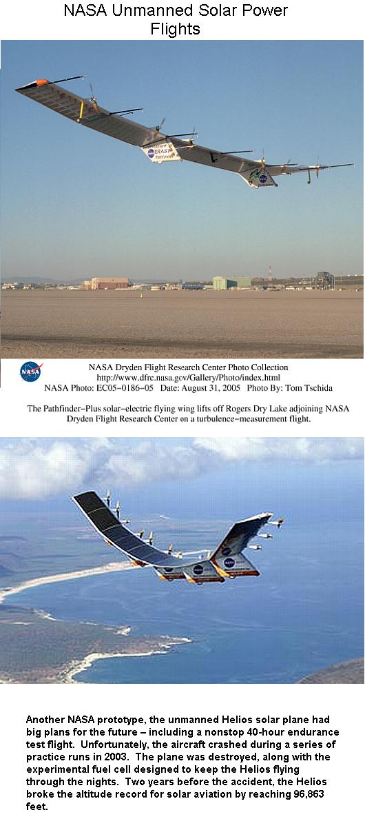 Fig 1E NASA unmanned Solar poer Flights