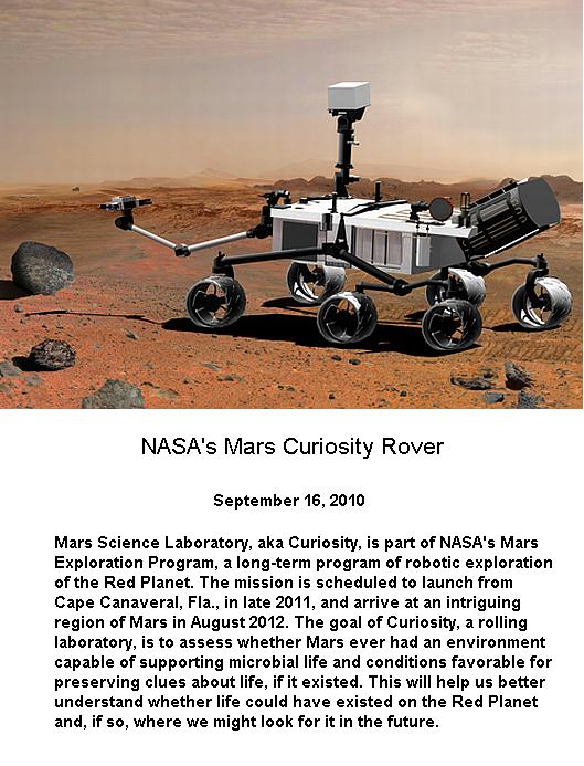 Fig 1 Mars Mission with Rover 2011