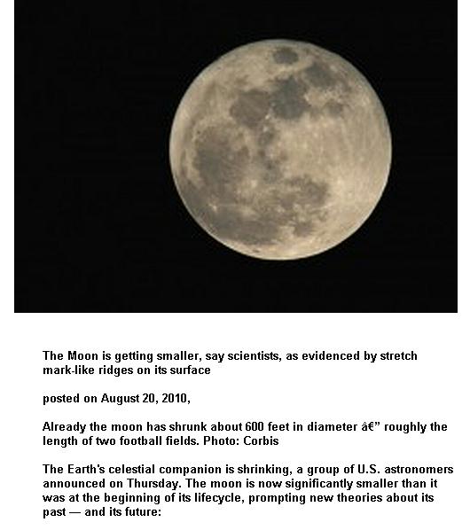 Fig 1A The Moon already Shrunk