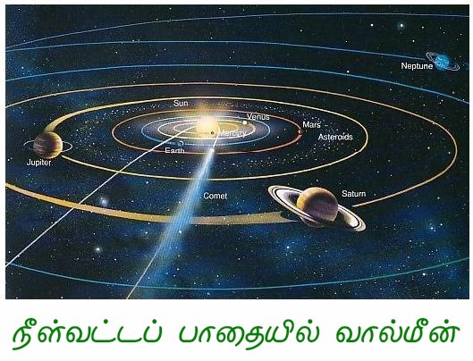 Fig 2 Elliptical Orbit of a Comet