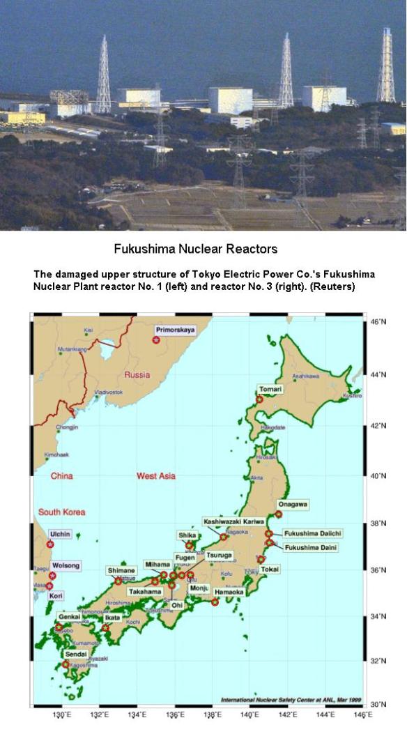 Fig 1 Fukushima Reactors