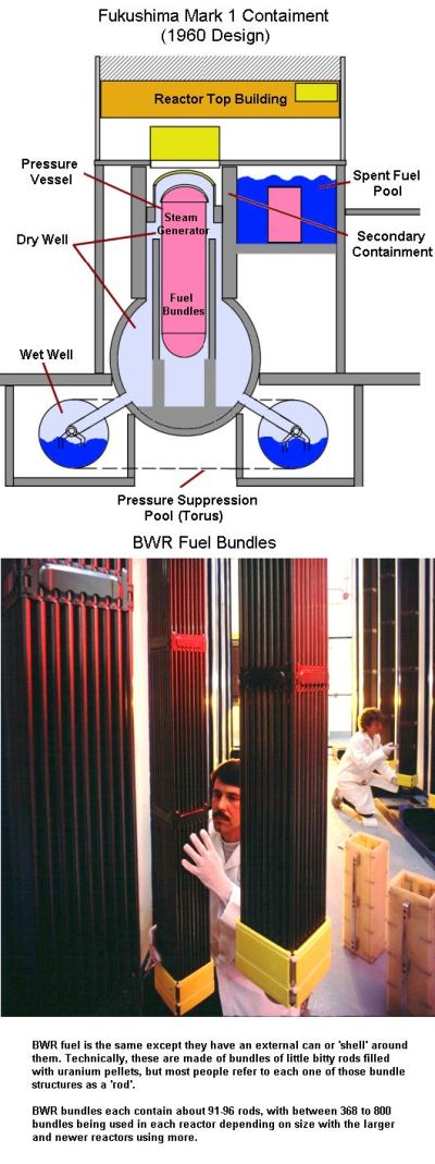 Fig 5 Mark 1 Contaiment & Fuel Bundles