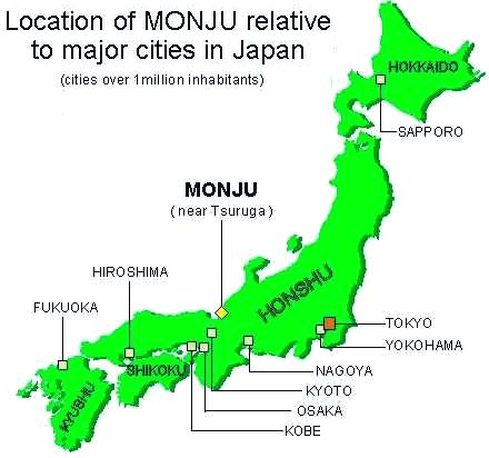 Location of Monju Reactor