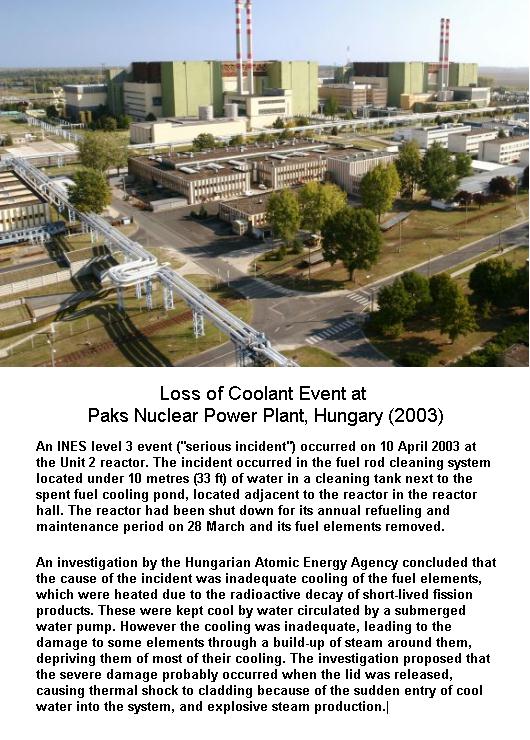 Loss of Coolant Event at Paks