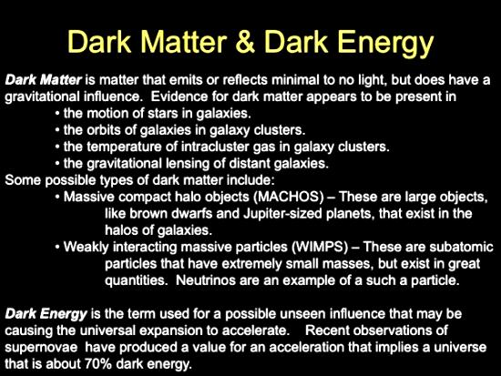 Dark Energy & Dark Matter
