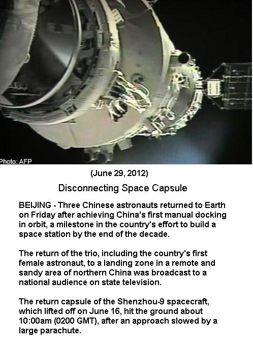 Disconnecting Space Capsule