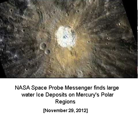 Water ice Discovery by NASA Probe