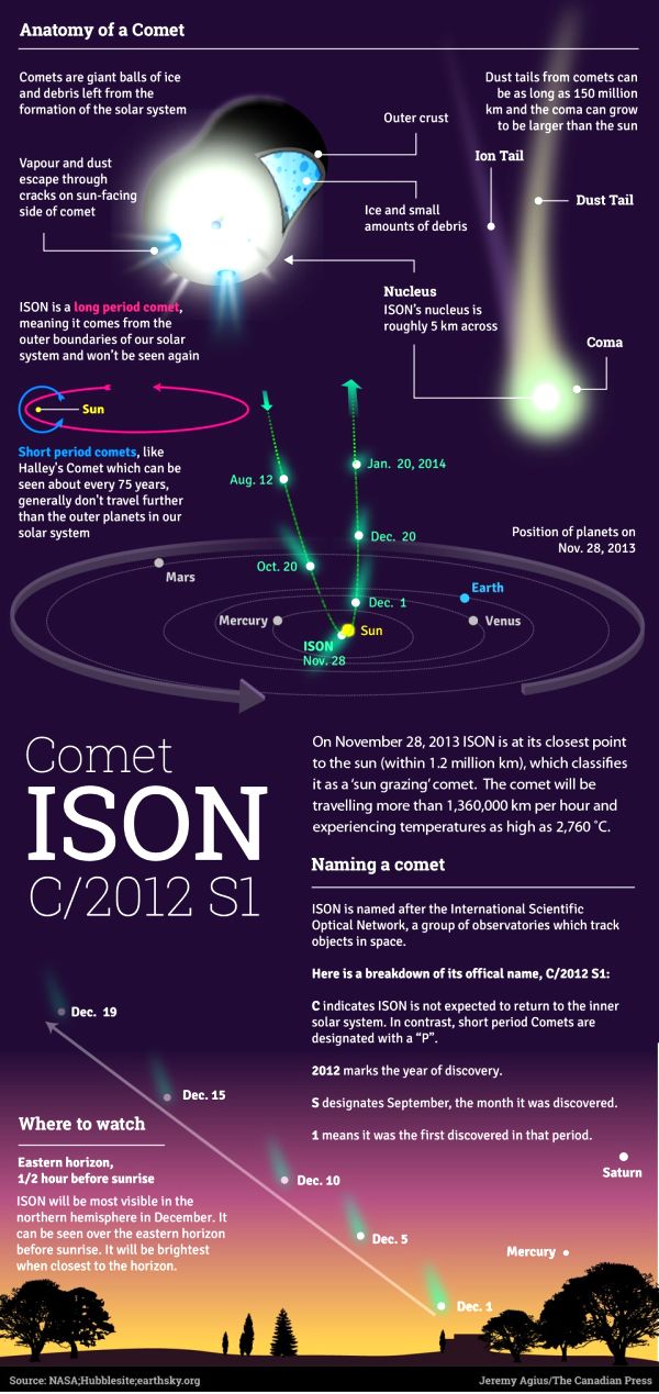 Anatomy of Comet Ison -1