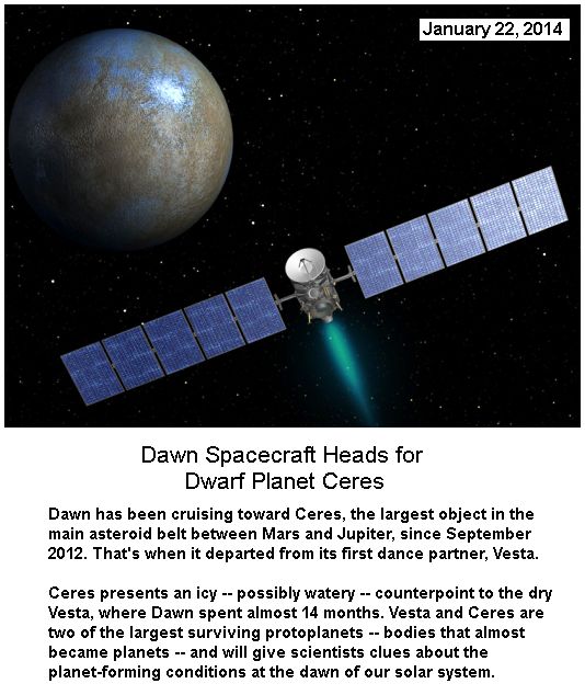 Dawn approaches Ceres