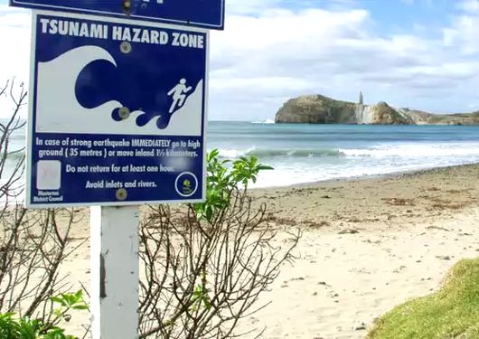 Tsunami zone