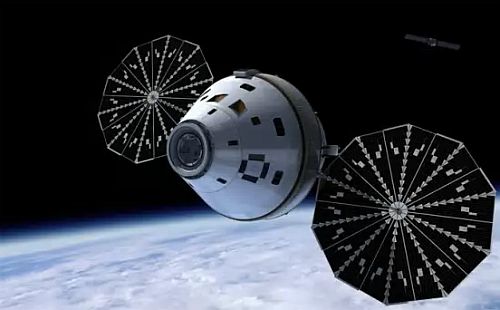 Origin Spaceship with Solar panels