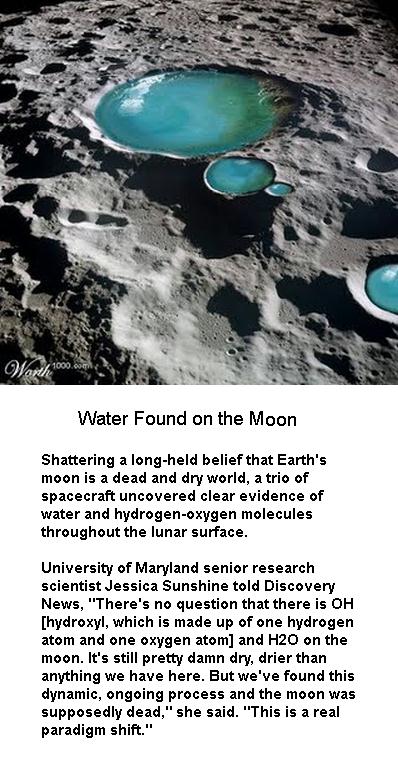 Water found on the Moon
