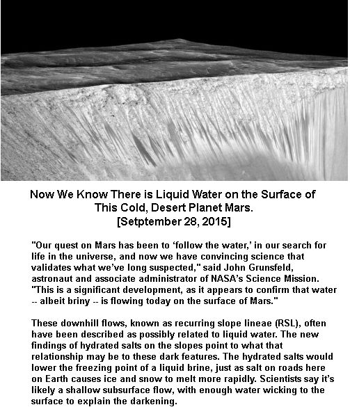 Mars brine water flow