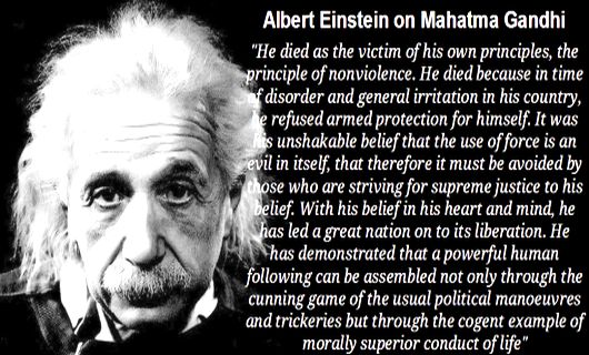 Einstein on Gandhi