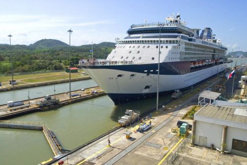 Ship Enters Panama Canal
