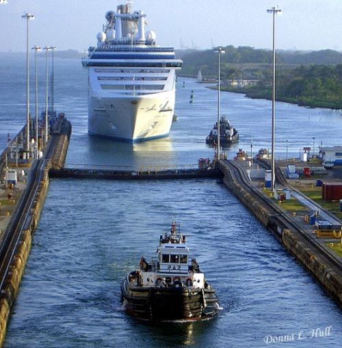 Ship in Panama Canal