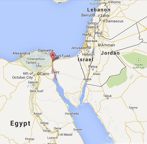 Countries along the Suez