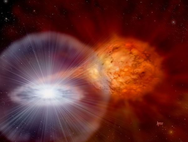 Exploding white dwarf star