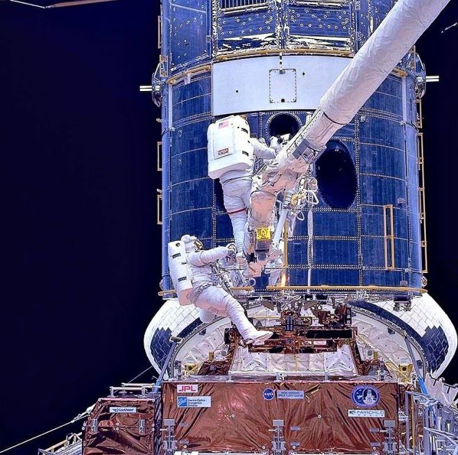 Hubble Modification done from Space Shuttle