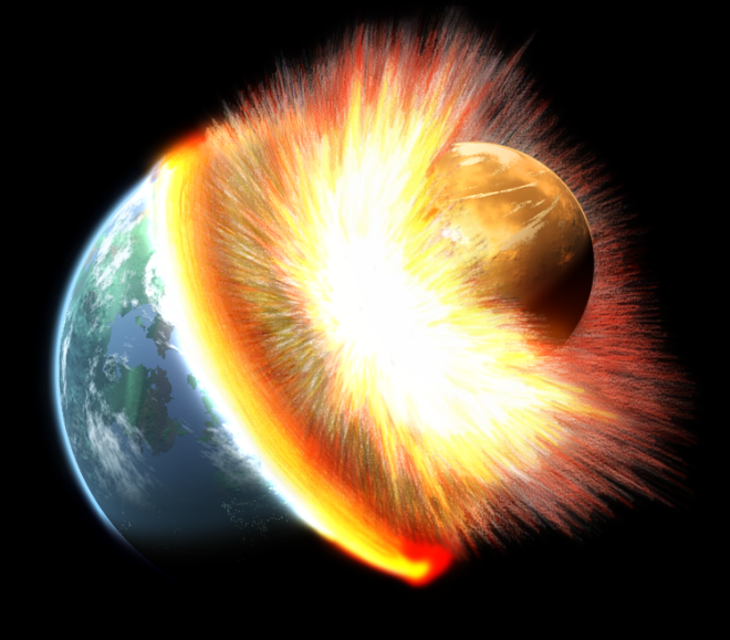 Image result for Collisions After Moon Formation Remodeled Early Earth